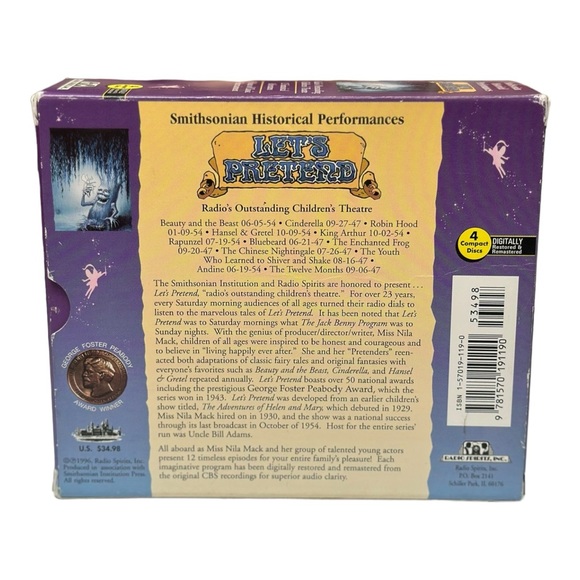 Let's Pretend: Smithsonian Historical Performances [4 Audio CD Set] - Picture 4 of 5